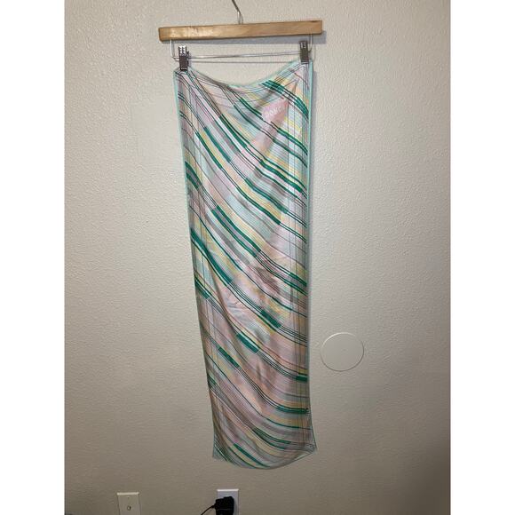 VTG Dorce Pastel Striped Mid Century Modern Style Neck Scarf 43 in by 13.5 in - Picture 13 of 14